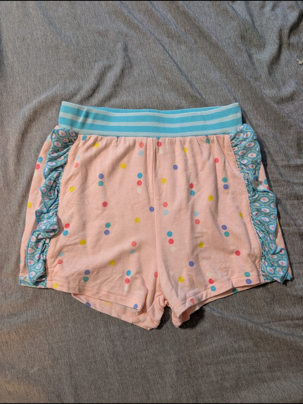 Matilda Jane Pastel Polka Dot Ruffle Athletic Shorts